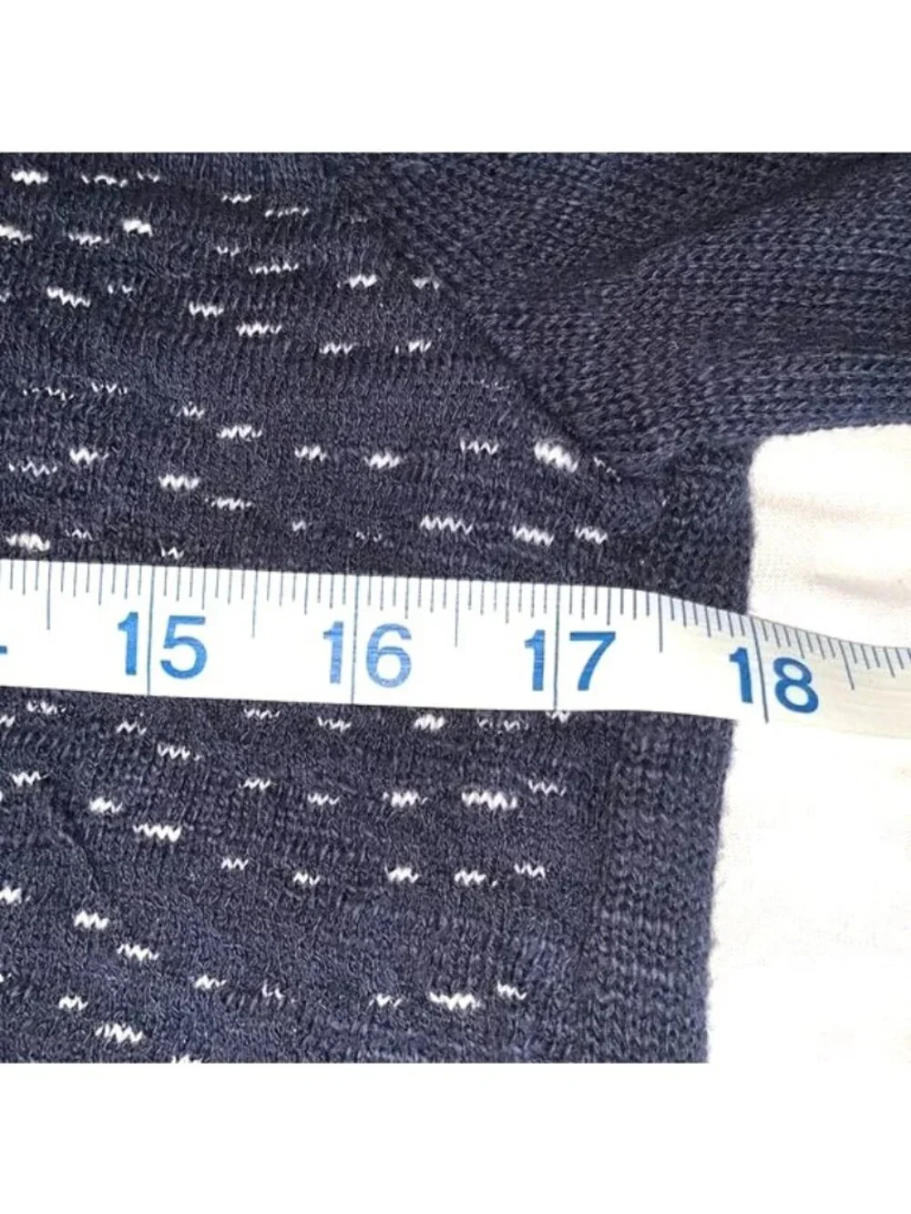 Christopher & Banks Womens Zip-Up Cardigan Sweater Size M Navy - Picture 9 of 10